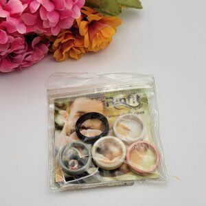 Rinfit Silicone Wedding Ring Band Set Of 5 Multicolor Unisex OS New